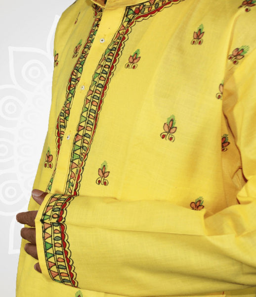 Hand Crafted Cotton Kurta Mithila Gram