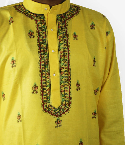 Hand Crafted Cotton Kurta Mithila Gram