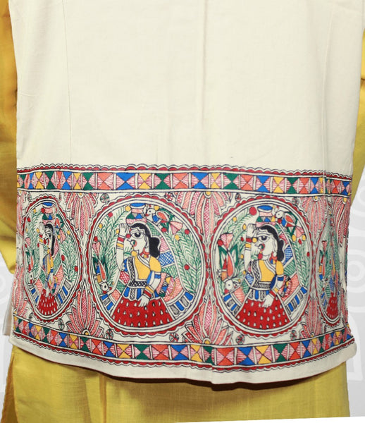 Hand Painted Cotton Bandi Mithila Gram