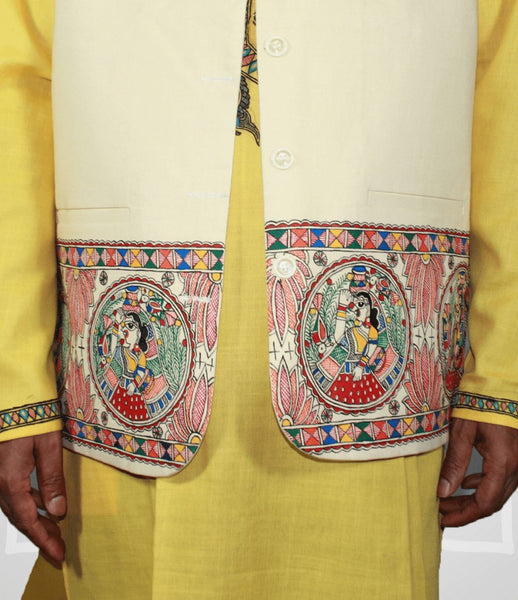 Hand Painted Cotton Bandi Mithila Gram