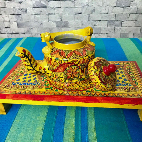 Hand Painted Decorative Kettle Mithila Gram