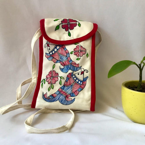 Hand Painted Sling Bag Mithila Gram