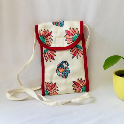 Hand Painted Sling Bag Mithila Gram