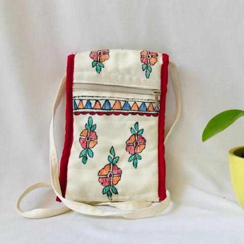 Hand Painted Sling Bag Mithila Gram