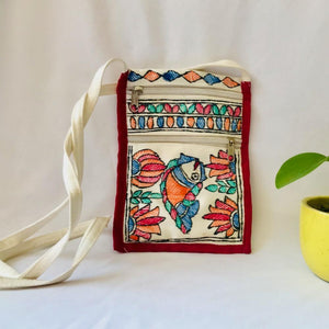 Hand Painted Sling Bag Mithila Gram