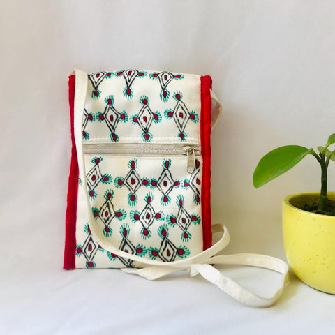 Hand Painted Sling Bag Mithila Gram