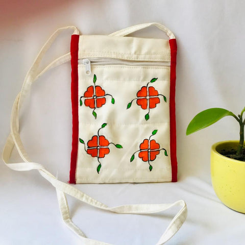 Hand Painted Sling Bag Mithila Gram