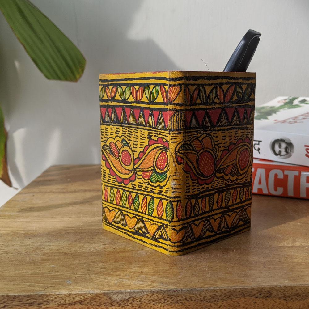 Handcrafted Pen Stand Mithila Gram