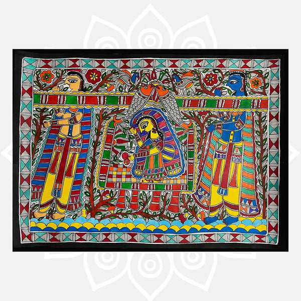 Handmade Paper Radha Poster Mithila Gram