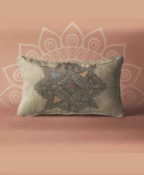 Handpainted Brown Fish Double Bedsheet with Pillow Cover Mithila Gram