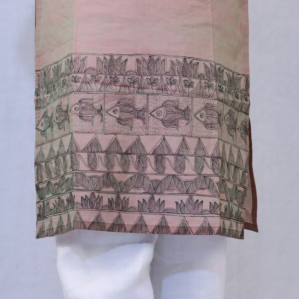 Handpainted Cotton Kurti Mithila Gram