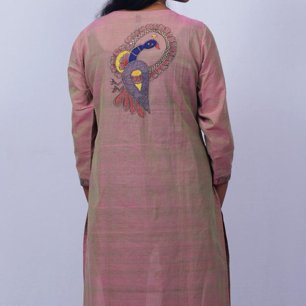 Handpainted Krishna Theme Stiched Kurti Mithila Gram