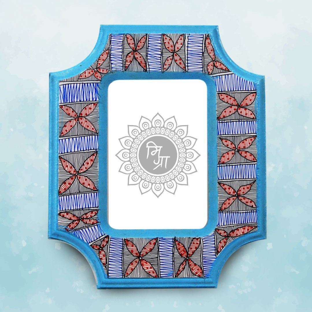 Handpainted Photoframe Mithila Gram