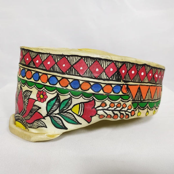 Handpainted Silk Paag Mithila Gram