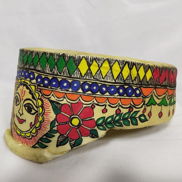 Handpainted Silk Paag Mithila Gram