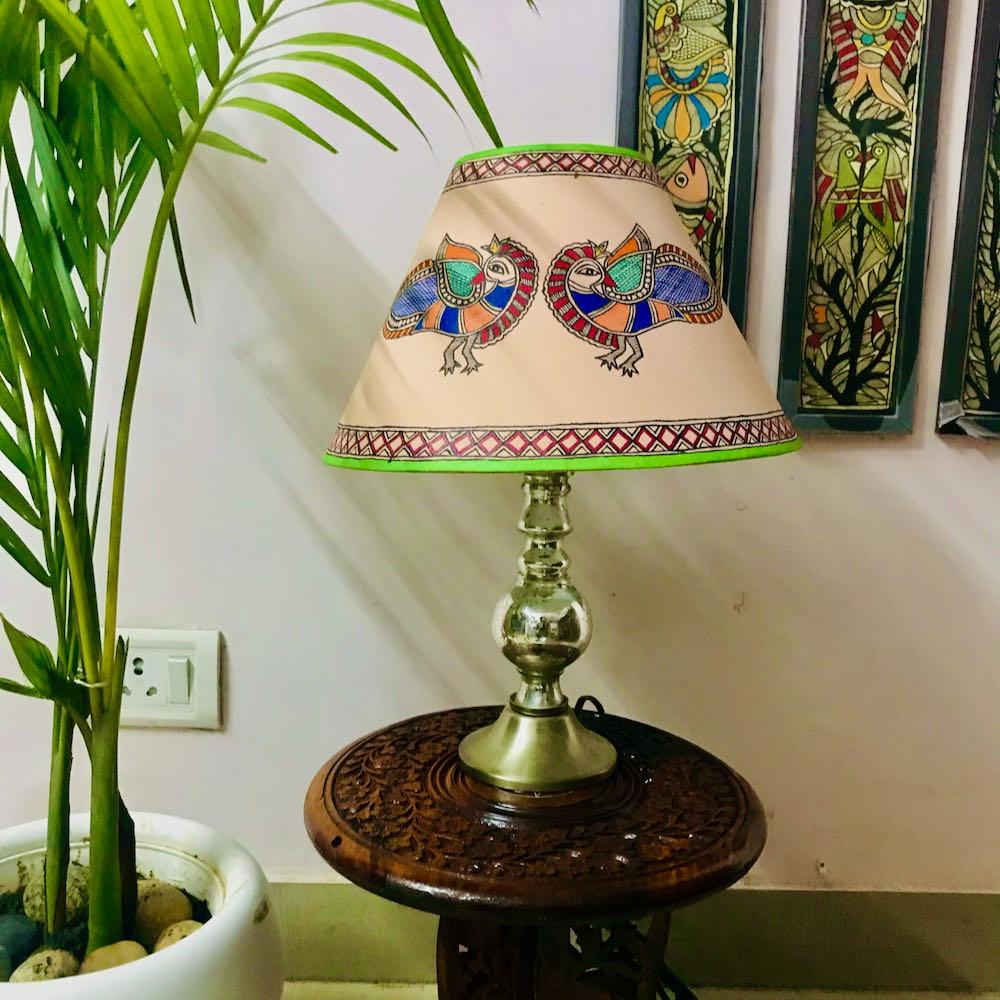 Madhubani Painted Night Lamp Mithila Gram