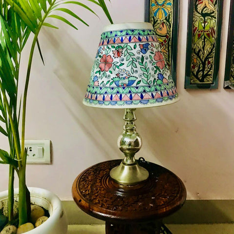 Madhubani Painted Night Lamp Mithila Gram