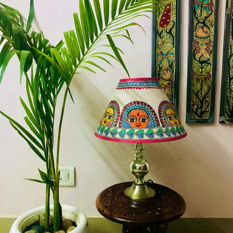 Madhubani Painted Night Lamp Mithila Gram