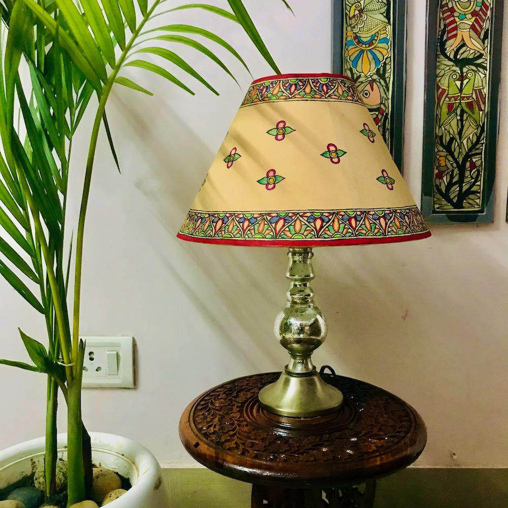 Madhubani Painted Night Lamp Mithila Gram