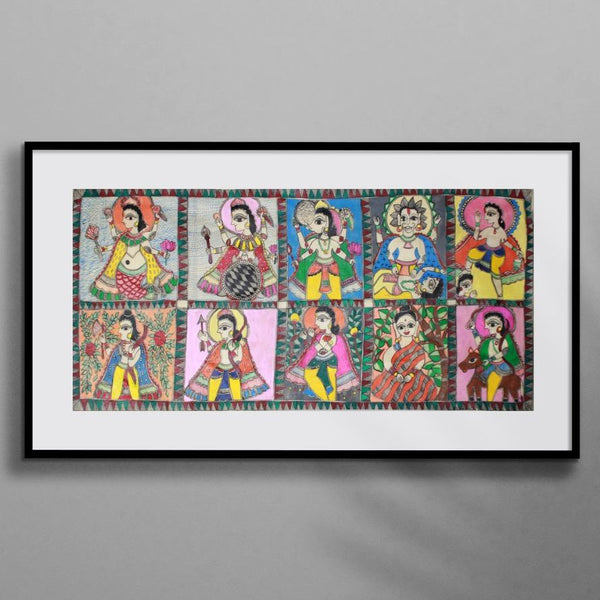 Silk Dashavtaar Wall Painting Mithila Gram